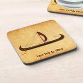 Red Sail Vikingschip Bier Onderzetter (Linkerzijde)