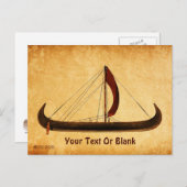 Red Sail Vikingschip Briefkaart (Voorkant / Achterkant)