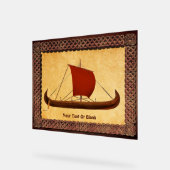 Red Sail Vikingschip II Acryl Bord (Hoek)