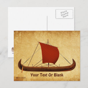 Red Sail Vikingschip II Briefkaart