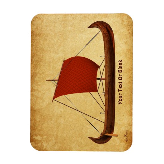 Red Sail Vikingschip II Magneet (Verticaal)