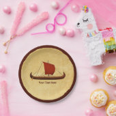 Red Sail Vikingschip II Papieren Bordje (Feest)