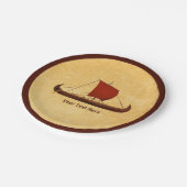 Red Sail Vikingschip II Papieren Bordje (Gekanteld)