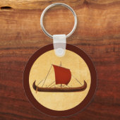 Red Sail Vikingschip II Sleutelhanger (Voorkant)