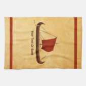 Red Sail Vikingschip II Theedoek (Horizontaal)