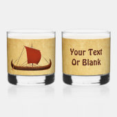 Red Sail Vikingschip II Whisky Glas (Voorkant)