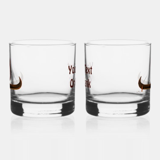 Red Sail Vikingschip Whisky Glas (Links)