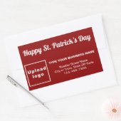 Red Saint Patrick Business Rectangle Sticker (Envelop)