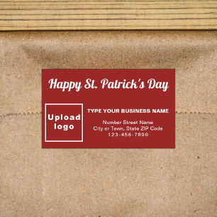 Red Saint Patrick Business Rectangle Sticker