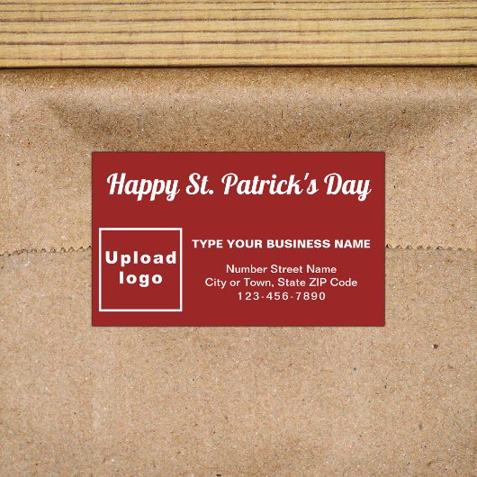 Red Saint Patrick Business Rectangle Sticker