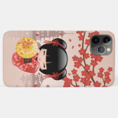 Red Sakura Kokeshi Doll - Japanse Geisha Case-Mate iPhone Case (Achterkant (horizontaal))
