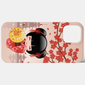 Red Sakura Kokeshi Doll - Japanse Geisha Case-Mate iPhone Case (Achterkant (horizontaal))