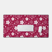 Red Sakura Pattern Bureaumat (Keyboard & Muis)