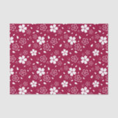 Red Sakura Pattern Tissuepapier (Voorkant)