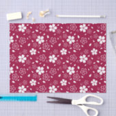 Red Sakura Pattern Tissuepapier (Craft)