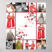 Red Sakuras & Double Happiness 2 Wedding Poster (Voorkant)