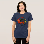 Red Salamander & Fire Salamander Illustration Tri-Blend Shirt (Voorkant volledig)
