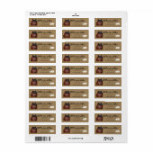 Red Saltbox House en Sheep Editable Shipping Label (Full Sheet)