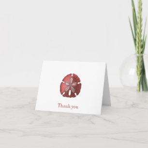 Red Sand Dollar Merci Cartes de notes