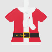Red Santa Claus Coat Custom Kerstmis Ornament (voorkant)