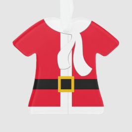 Red Santa Claus Coat op persoonlijke kerstmis Ornament