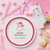 Red Santa Claus Papieren Bordje (Feest)