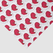 Red Santa Claus Pet Merry Kerstmis Holiday Tissuepapier (Detail)