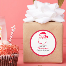 Red Santa Claus Ronde Sticker