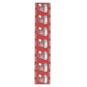 Red Santa Hat Holiday Table Runner Medium Tafelloper (Voorkant)