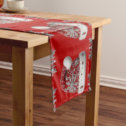 Red Santa Hat Holiday Table Runner Medium Tafelloper (Voorbeeld)