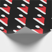 Red Santa Hat Pattern kerst Cadeaupapier (Hoek)