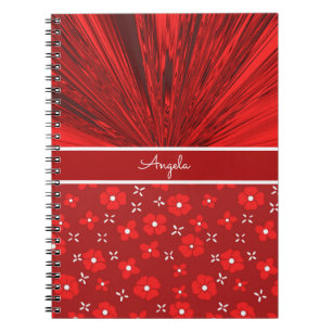 Red Satin in Flowers Personeelsjournaal Notitieboek