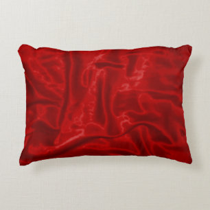 Red Satin-Rechthoekig Accent Pillow Decoratief Kussen