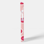 Red Scalloped Cute Love Hearts Valentijnsdag Case-Mate iPhone Case (Achterkant / Links)