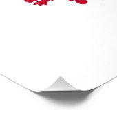 Red Scandinavian Folk Art kerstboom Foto Afdruk (Hoek)