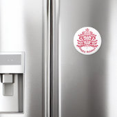 Red Scandinavian Folk Art Scandinadic kerstboom Magneet