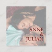 Red Scannable QR Code Wedding Enclosure Card Informatiekaartje (Voorkant)