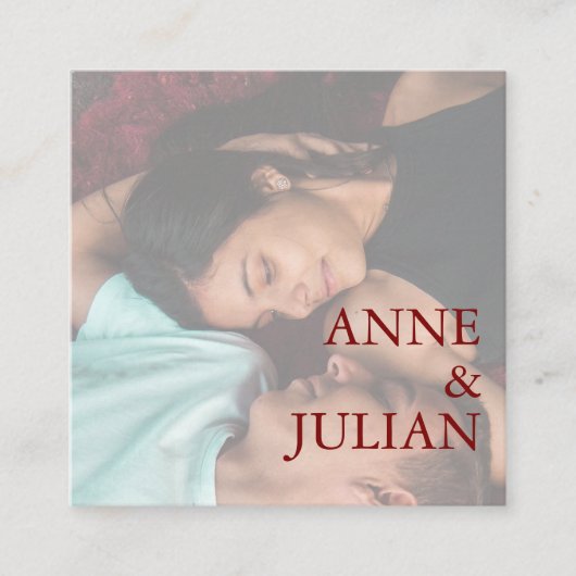 Red Scannable QR Code Wedding Enclosure Card Informatiekaartje (Voorkant)