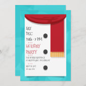 Red Scarf Fête Invitation (Devant / Derrière)