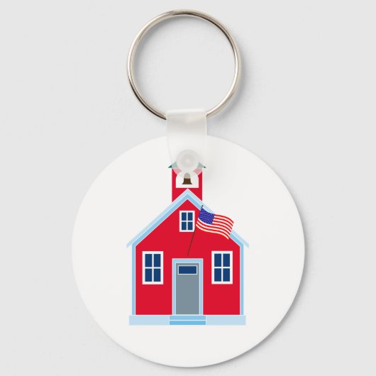 Red School House Sleutelhanger (Voorkant)