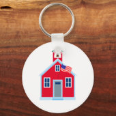 Red School House Sleutelhanger (Voorkant)