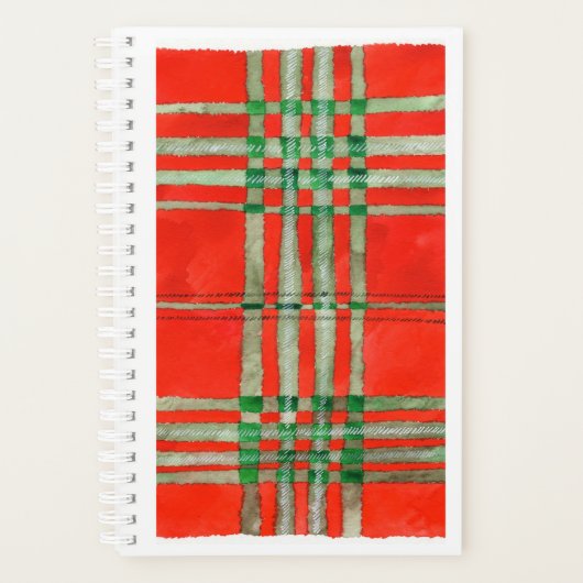 RED SCOTT TARTAN 5,5x8,5 Planificateur / Calendrie (Devant)