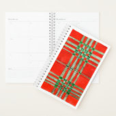RED SCOTT TARTAN 5,5x8,5 Planificateur / Calendrie (Devant avec enveloppe)