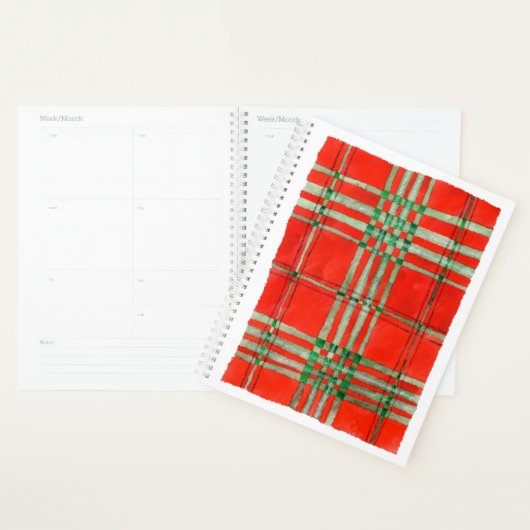 RED SCOTT TARTAN 8.5x11 Planner / Kalender (Display)