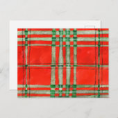 RED SCOTT TARTAN Briefkaart (Voorkant / Achterkant)
