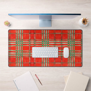 RED SCOTT TARTAN Bureau Studio Mat du bureau