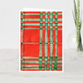 RED SCOTT TARTAN Carte d'anniversaire (Dos)