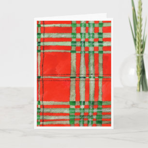 RED SCOTT TARTAN Carte d'anniversaire