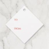 RED SCOTT TARTAN Diamond Gift Labels (Achterkant)