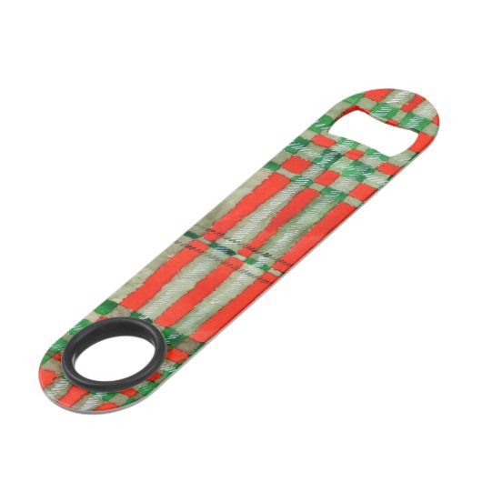 RED SCOTT TARTAN Speed Bottle Open Speed Flessenopener (Achterkant Gekanteld)